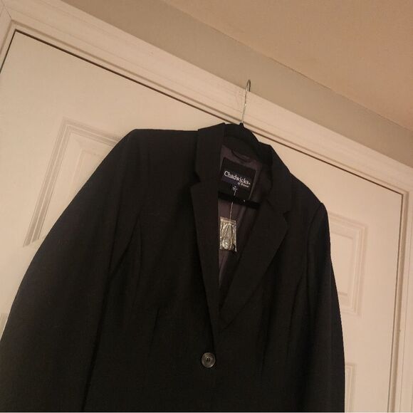 Chadwicks of Boston black lined blazer jacket Size 8 - Picture 2 of 5